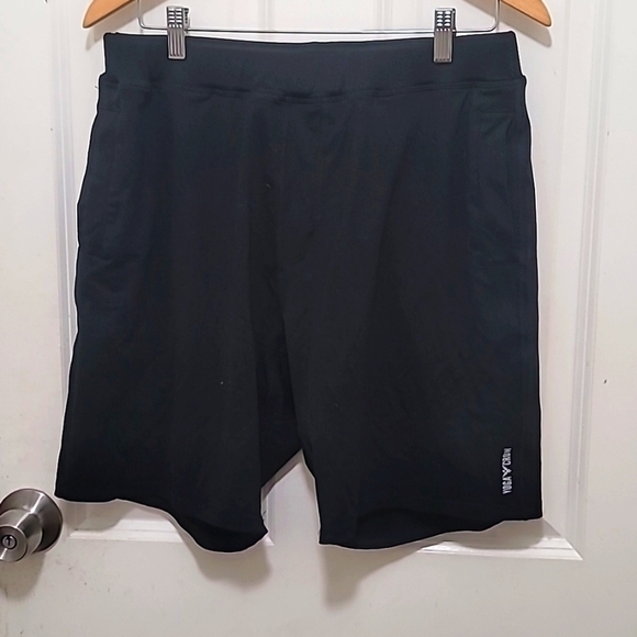 YOGA CROW MEN'S YOGA WORKOUT ACTIVE SHORT ANTI MICROBIO INNER LINER SIZE L - Picture 1 of 11